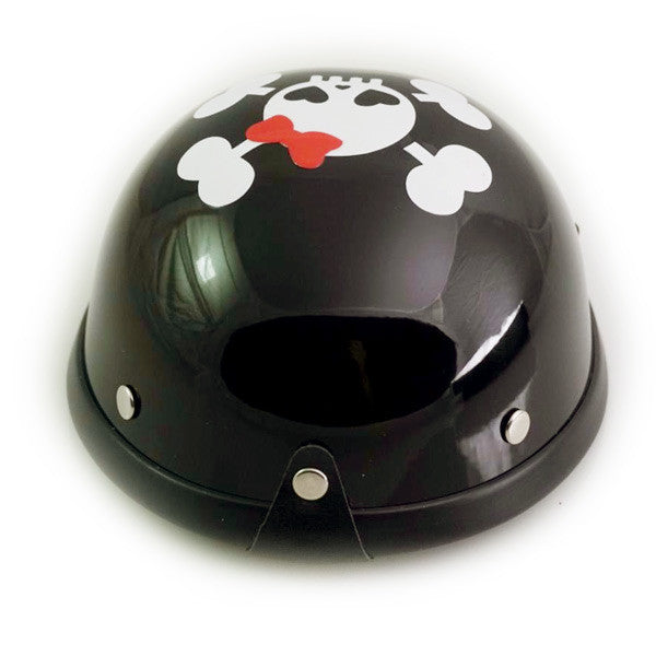 Dog Helmet - Black - Cutie Skull - Back