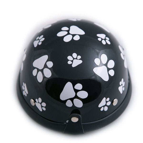 Dog Helmet - Black Pawz - Back