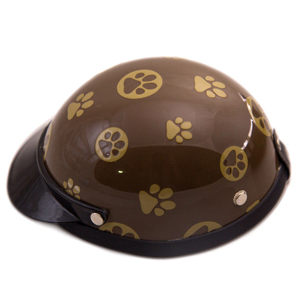 Dog Helmet - Gold Paws - Side