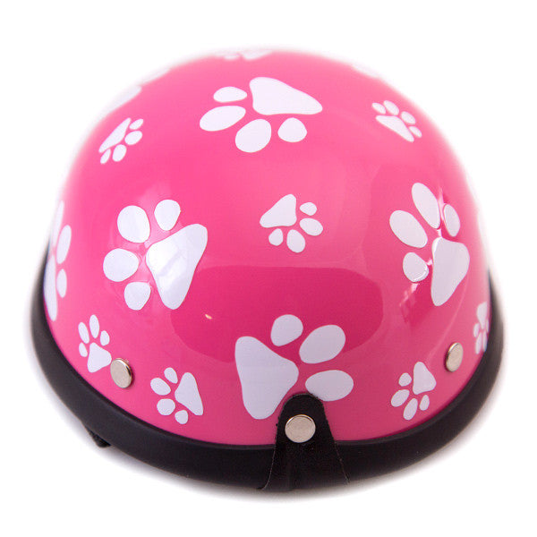 Dog Helmet - Pink Paws - Back