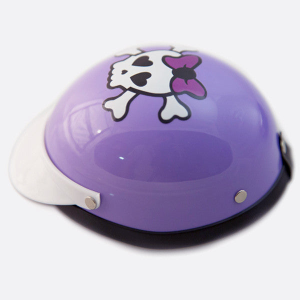 Purple Skull - Dog Helmet