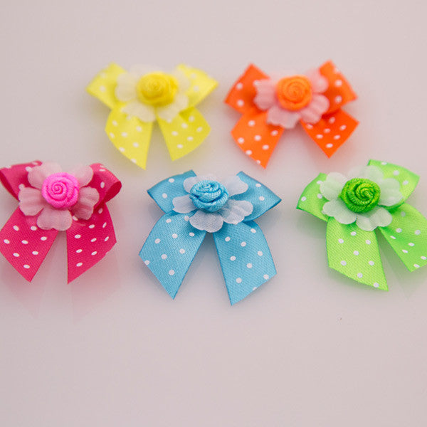 Pet Grooming Bows - Neon Bows - Detail