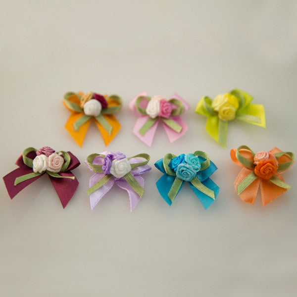Pet Grooming Bows - Simply Roses Bouquet - Detail