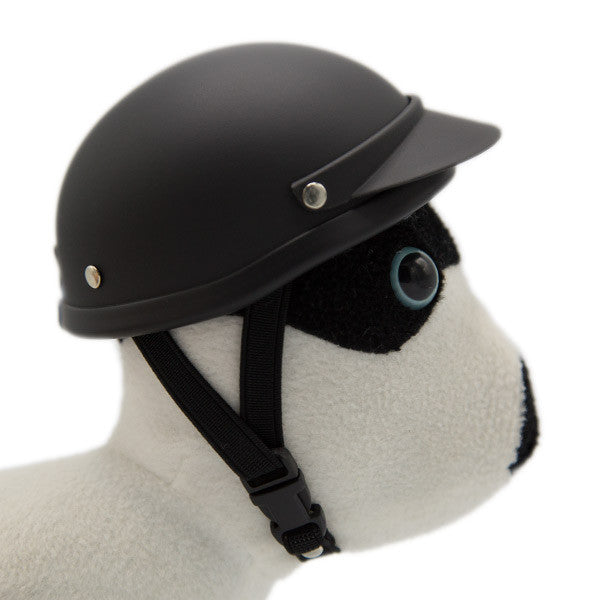 Dog Helmet - Matte Black - Strap