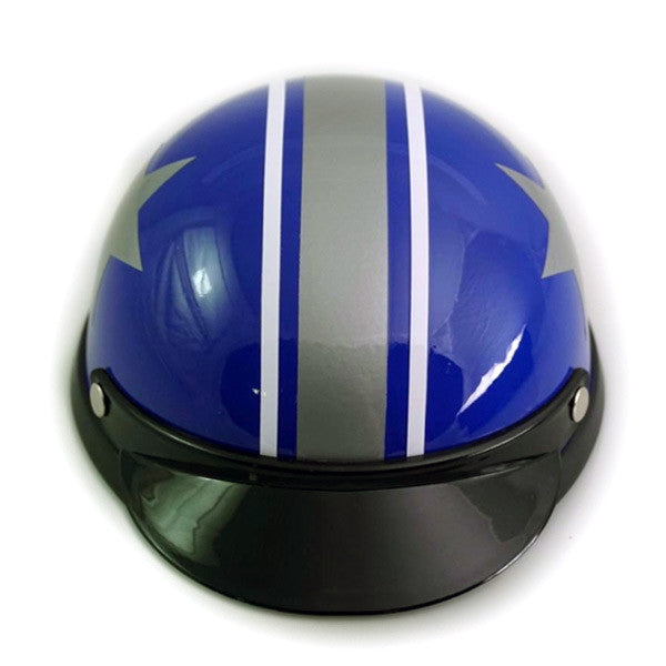 Dog Helmet - Blue Star - Front