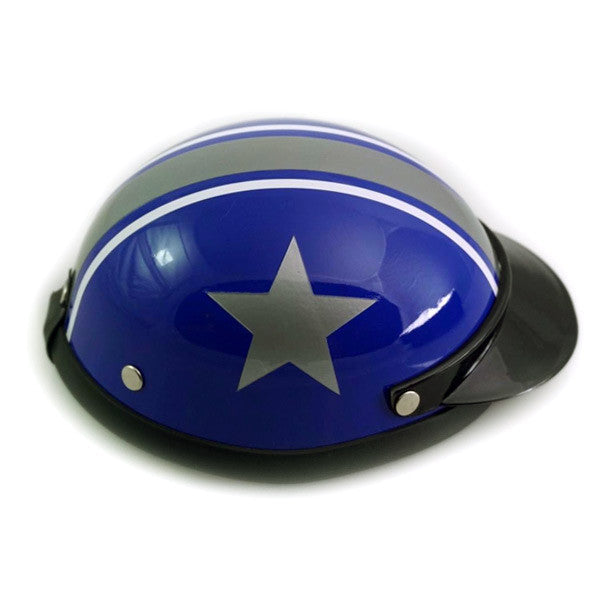Dog Helmet - Blue Star - Side