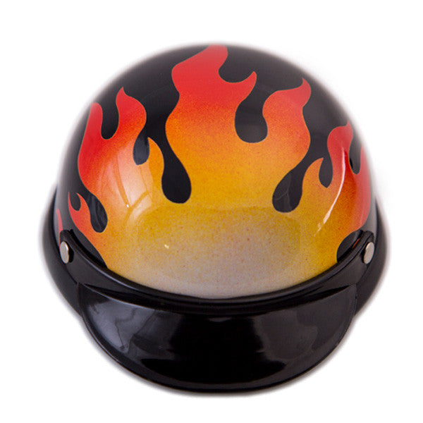 Dog Helmet - Flame - Front