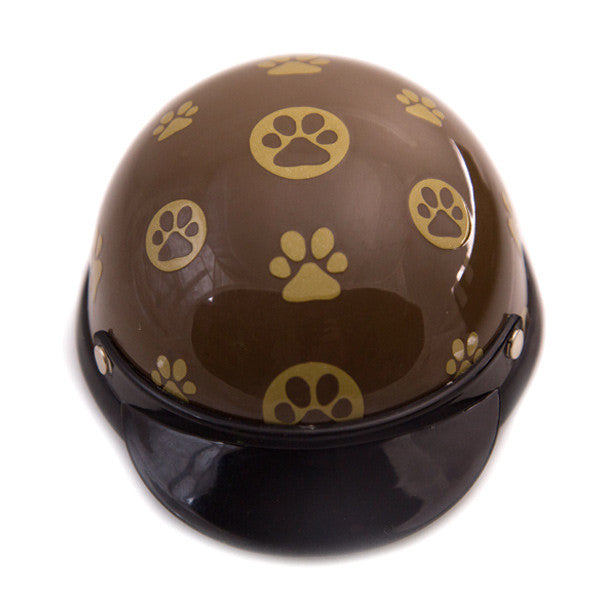 Dog Helmet - Gold Paws - Front