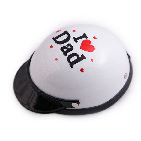 Dog Helmet - I Love Dad - White - Main