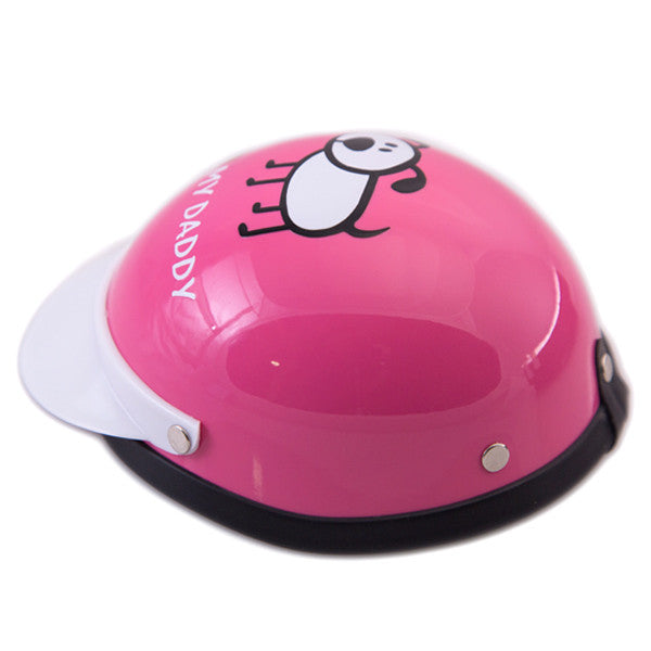 Dog Helmet - I Love My Daddy - Pink - Side View
