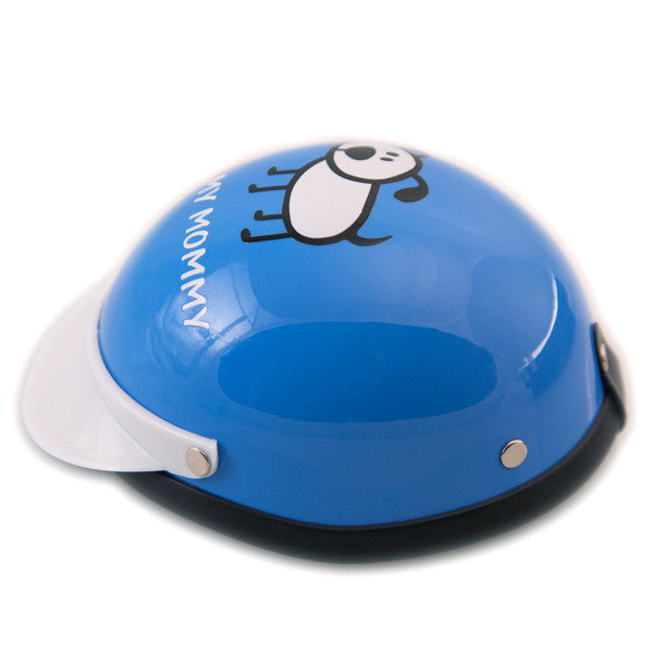 Dog Helmet - I Love My Mommy - Blue - Side View