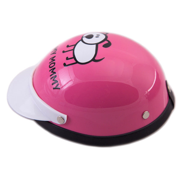 Dog Helmet - I Love My Mommy - Pink - Side View