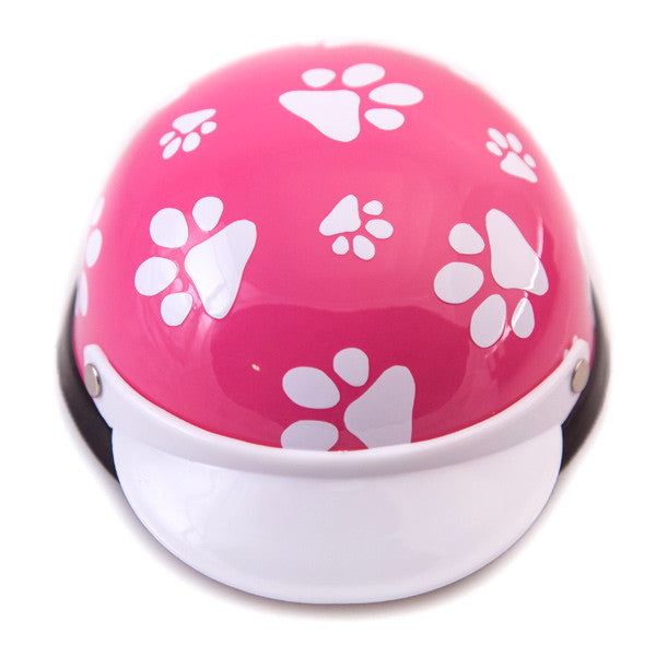 Dog Helmet - Pink Paws - Front