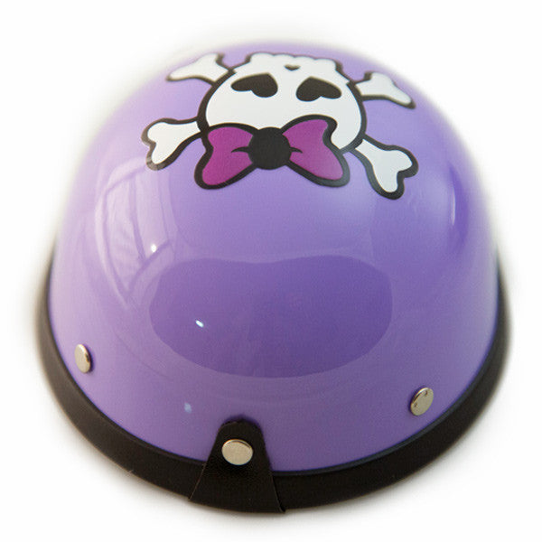 Dog Helmet - Purple Skull - Back